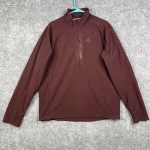 Eddie Bauer First Ascent Fleece Men's Extra Extra Large 1/4 Zip Plum Casual Hike